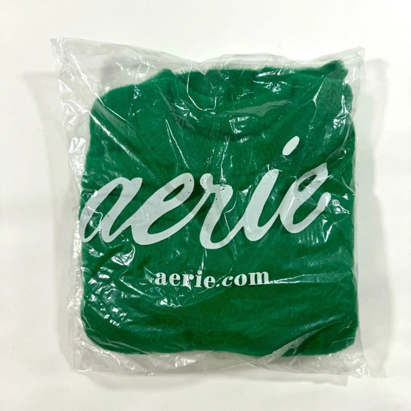 NWOT Aerie Flurry Crewneck Sweater Size XS Green - Picture 2 of 9